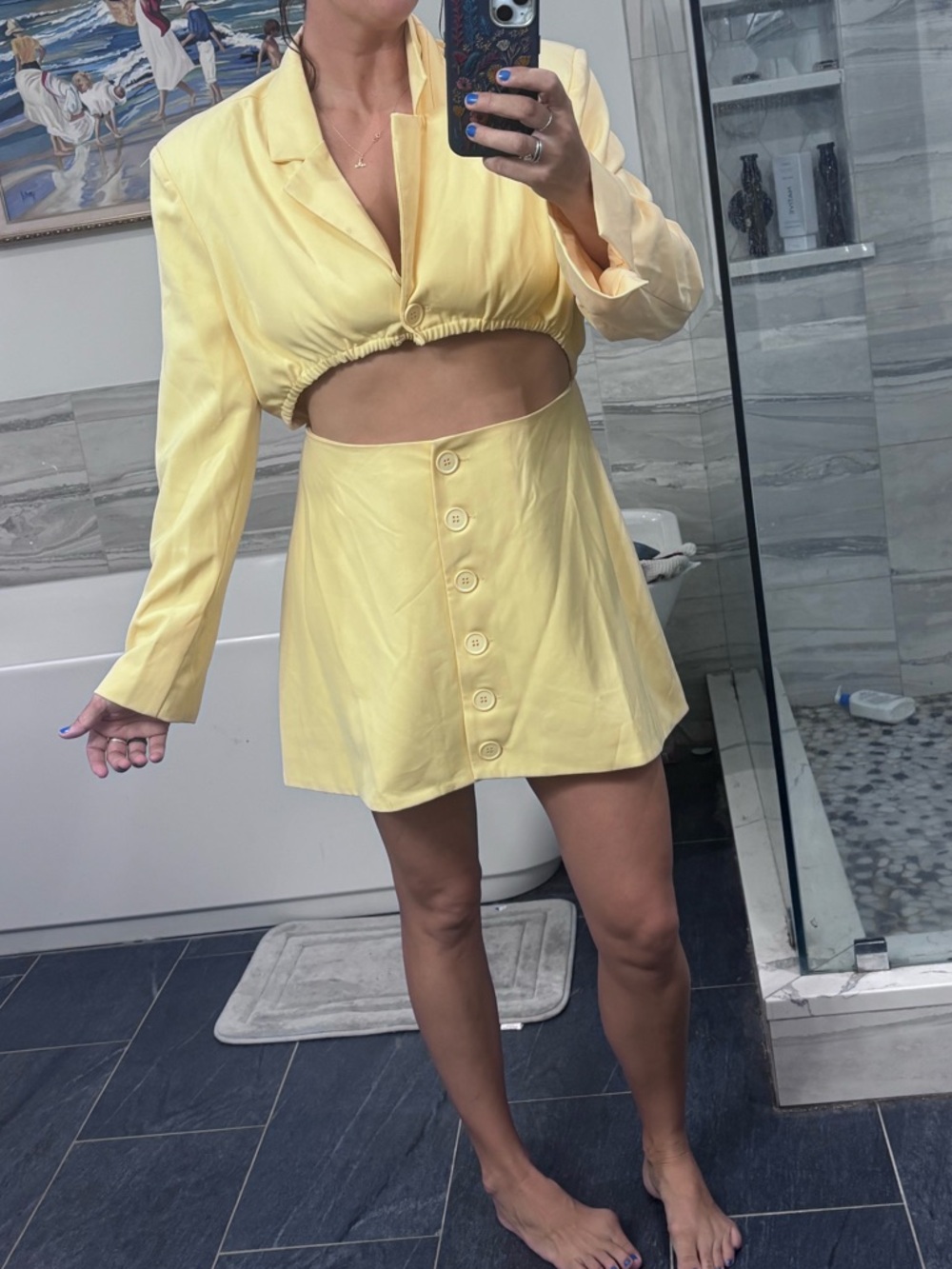 Danielle Bernstein xWeWoreWhat Cutout Blazer Dress